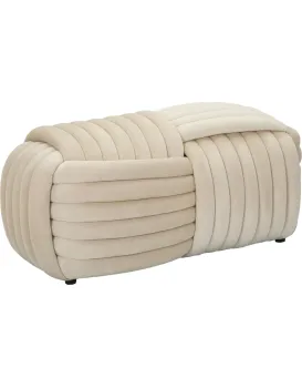 Lavice Softy 90 cm samet krémová