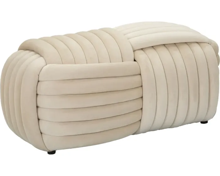 Lavice Softy 90 cm samet krémová