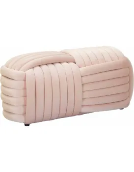 Lavice Softy 90 cm samet růžová