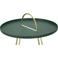 Odkládací stolek Grent 45 cm zlatý/zelený