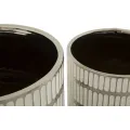 Sada 2 ks obalů na květináč Ray bílo-stříbrná
