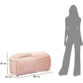 Lavice Softy 90 cm samet růžová