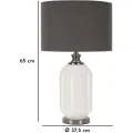 Stolní lampa Brighty 65 cm šedo-bílá