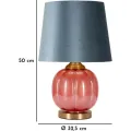 Stolní lampa Helene Ball 50 cm modro-červená