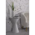 Odkládací stolek White 44 cm mramor/bílý