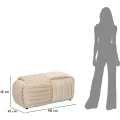 Lavice Softy 90 cm samet krémová