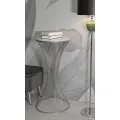 Odkládací stolek Funnel 50 cm stříbrný/mramor