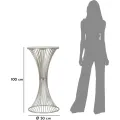 Odkládací stolek Funnel 50 cm stříbrný/mramor