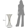 Odkládací stolek Funnel 40 cm stříbrný/mramor