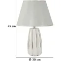 Stolní lampa Emmi 45 cm bílo-stříbrná