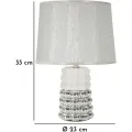 Stolní lampa Lace 33 cm stříbrná