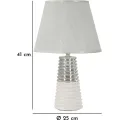 Stolní lampa Candela 41 cm stříbrná
