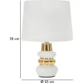 Stolní lampa Liara 32 cm bílo-zlatá