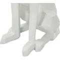 Dekorativní soška Dog Ory s podnosem 74 cm bílá