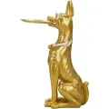 Dekorativní socha Dog Pit s podnosem 91 cm zlatá