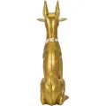 Dekorativní socha Dog Pit s podnosem 91 cm zlatá