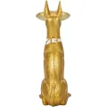 Dekorativní socha Dog Pit s podnosem 74 cm zlatá