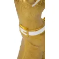 Dekorativní socha Dog Pit s podnosem 74 cm zlatá