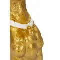 Dekorativní socha Dog Pit s podnosem 74 cm zlatá