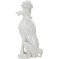 Dekorativní soška Dog 61 cm bílá
