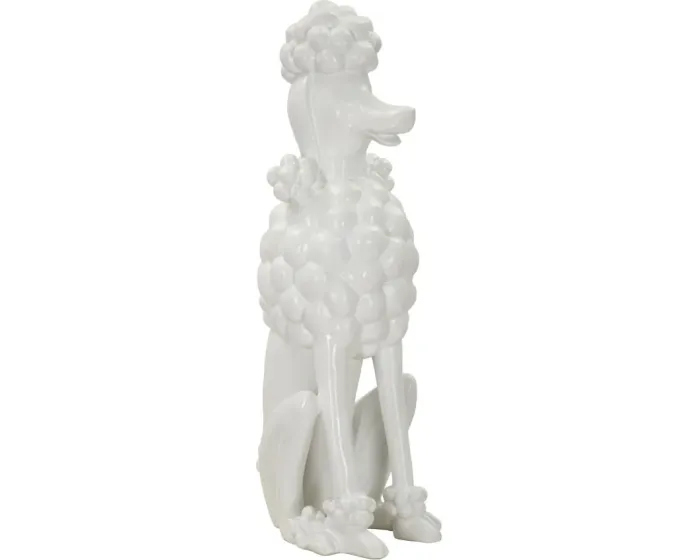 Dekorativní soška Dog 61 cm bílá