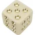 Dekorativní doplněk Dice 12 cm bílý/zlatý