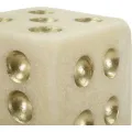 Dekorativní doplněk Dice 12 cm bílý/zlatý