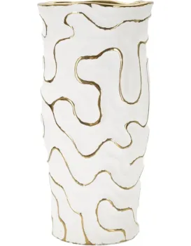 Váza Adore 32 cm zlatá/bílá