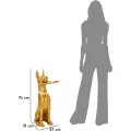 Dekorativní socha Dog Pit s podnosem 74 cm zlatá