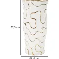 Váza Adore 32 cm zlatá/bílá