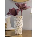 Váza Adore 25 cm zlatá/bílá