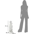 Dekorativní soška Dog 61 cm bílá