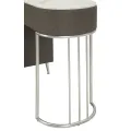 Toaletní stolek Sharon s taburetem ekokůže šedý/stříbrný