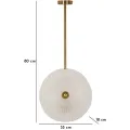 Závěsný lustr Glass 80 cm zlatý