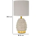 Stolní lampa Pigny 30,5 cm šedá