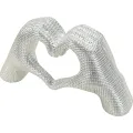 Dekorace Hands Lover 25 cm stříbrná