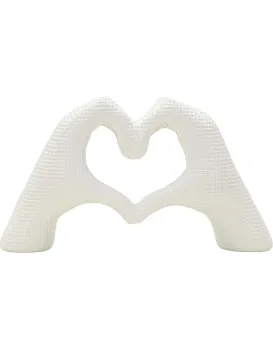 Dekorace Hands Lover 25 cm bílá