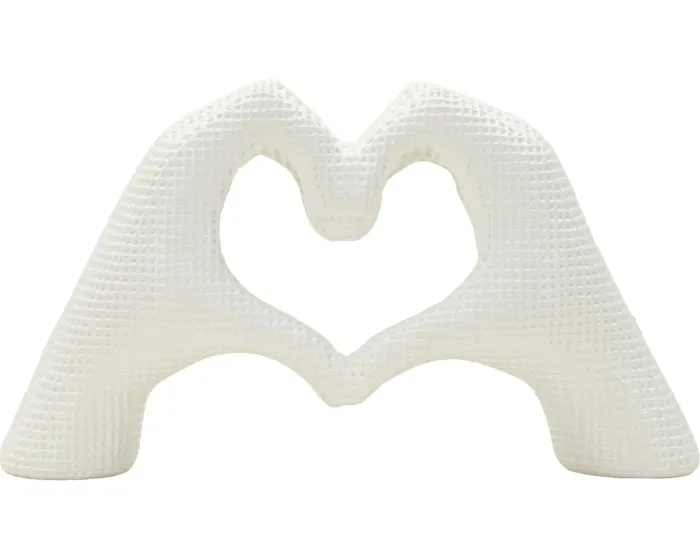 Dekorace Hands Lover 25 cm bílá
