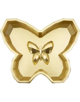 Dekorativní odkládací miska Butterfly 20,5 cm zlatá