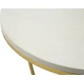 Odkládací stolek Heart 40 cm zlatý/bílý mramor