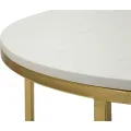 Konferenční stolek Izmir 90 cm zlatý/mramor