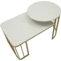 Konferenční stolek Ankara 90 cm zlatý/mramor