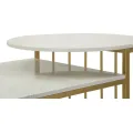 Konferenční stolek Ankara 90 cm zlatý/mramor