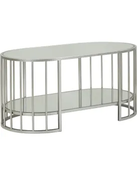 Konferenční stolek Smirne 90 cm stříbrný