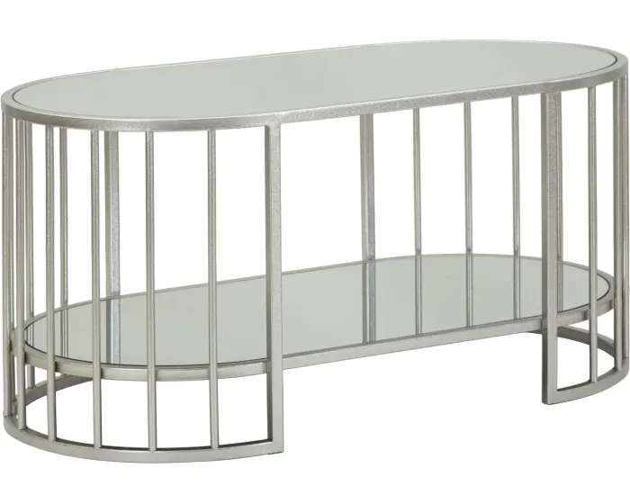 Konferenční stolek Smirne 90 cm stříbrný