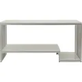 Konferenční stolek Kayseri 90 cm mramor/stříbrný