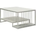 Konferenční stolek Kayseri 90 cm mramor/stříbrný