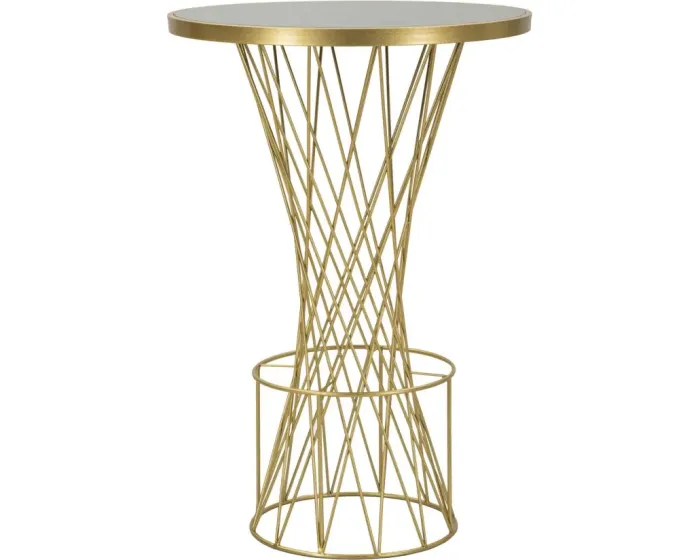 Barový stůl Tower New 70 cm černo-zlatý