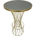Barový stůl Tower New 70 cm černo-zlatý