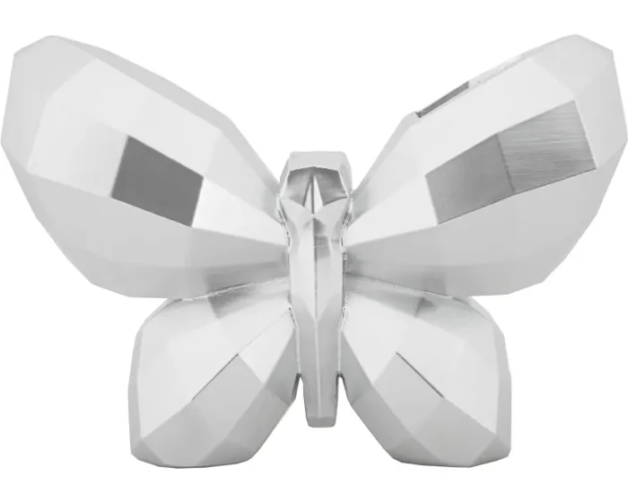 Designová váza Butterfly 22 cm stříbrná